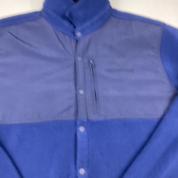 Vineyard Vines Mens Fleece Snap Button Shirt Jacket Blue Shacket Outdoorsy XXL - Picture 3 of 12